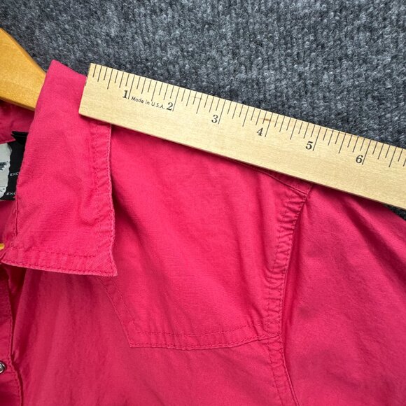 Harley Davidson Shirt Womens Large Pink Pearl Snap Embroidered Studded Bikercore - Picture 14 of 16